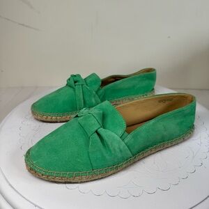 Talbots green suede espadrilles